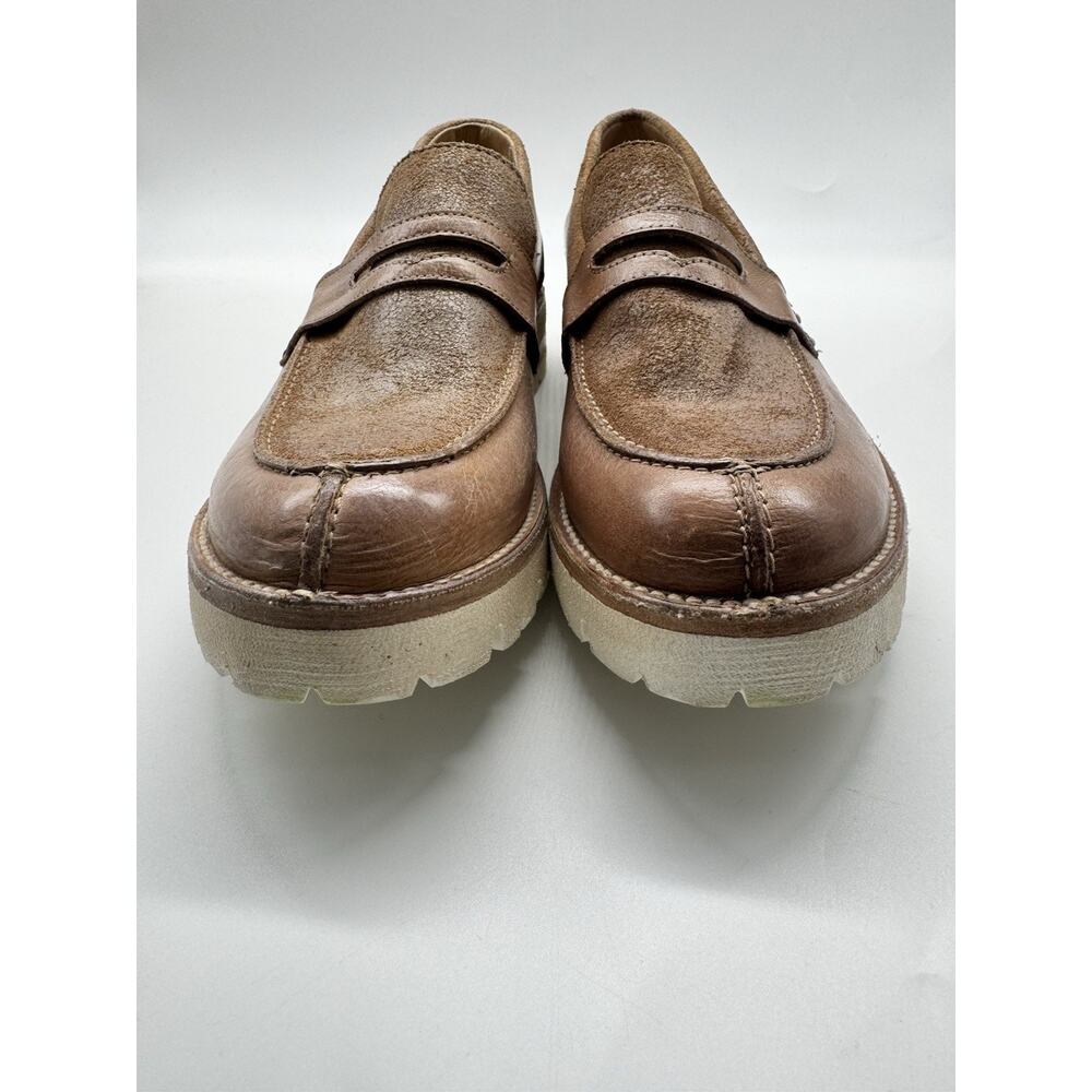 Bed Stu Reina III Tan Leather Mason Penny Loafer Shoes Cobbler Women’s Size 10 - Picture 3 of 11